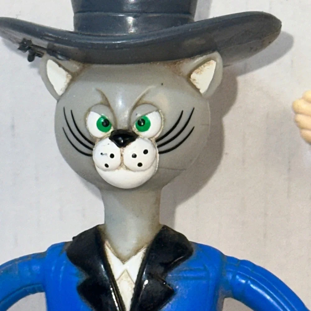Vintage 2002 McDonalds Pinocchio‎ and The Cat Bendy Figures Miramax Toy Set